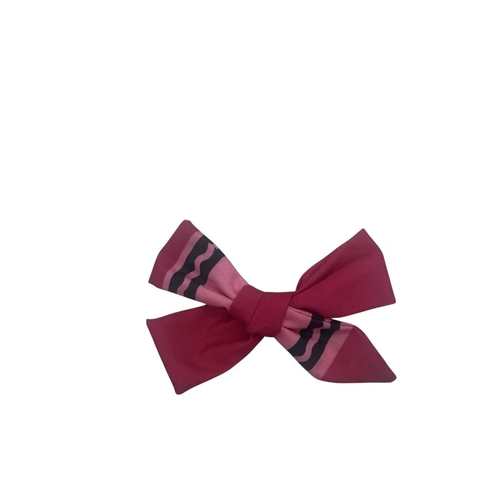 Handmade Crayon‎ Hair Bow Pink Burgundy Crayon Style 4